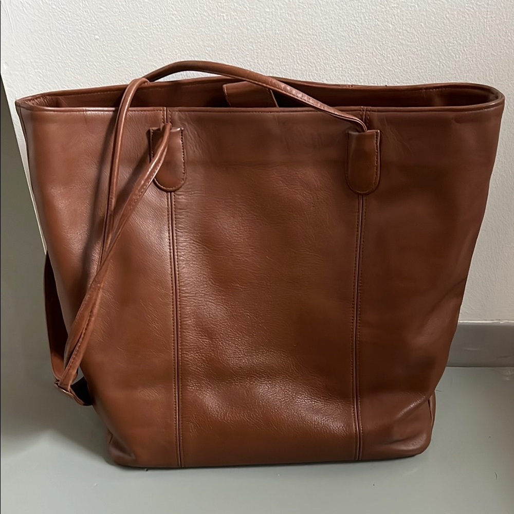 Brown Leather Tote Bag